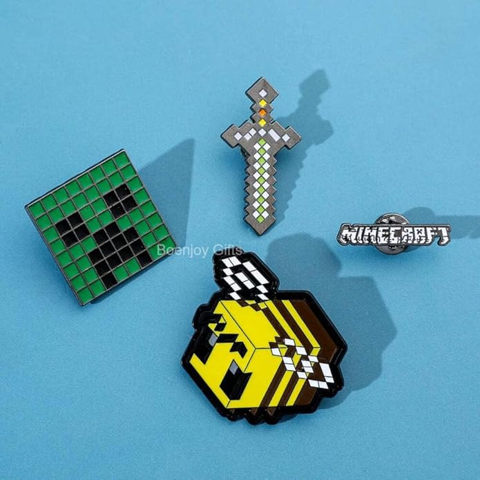 Minecraft Enamel Lapel Pin Badge - Costume Badge Cosplay Badge, Brooch for Backpack Badge for Fans Gift, 1 pcs | Style D