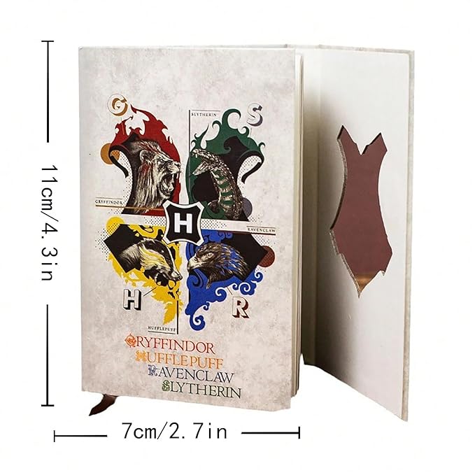 1 pc Harry Potter Hardcover Journal Dairy, Vintage Writing Paper Notebook, 92 sheets (192 Pages) Size 5 * 7 inch (Crest)