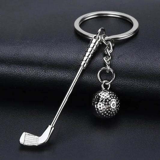 Golf Sports Metal Keychain | Durable Design (Random Ball Design)