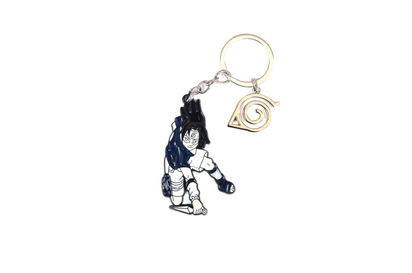 Naruto Sasuke Metal Keychain | Anime Character Keychain