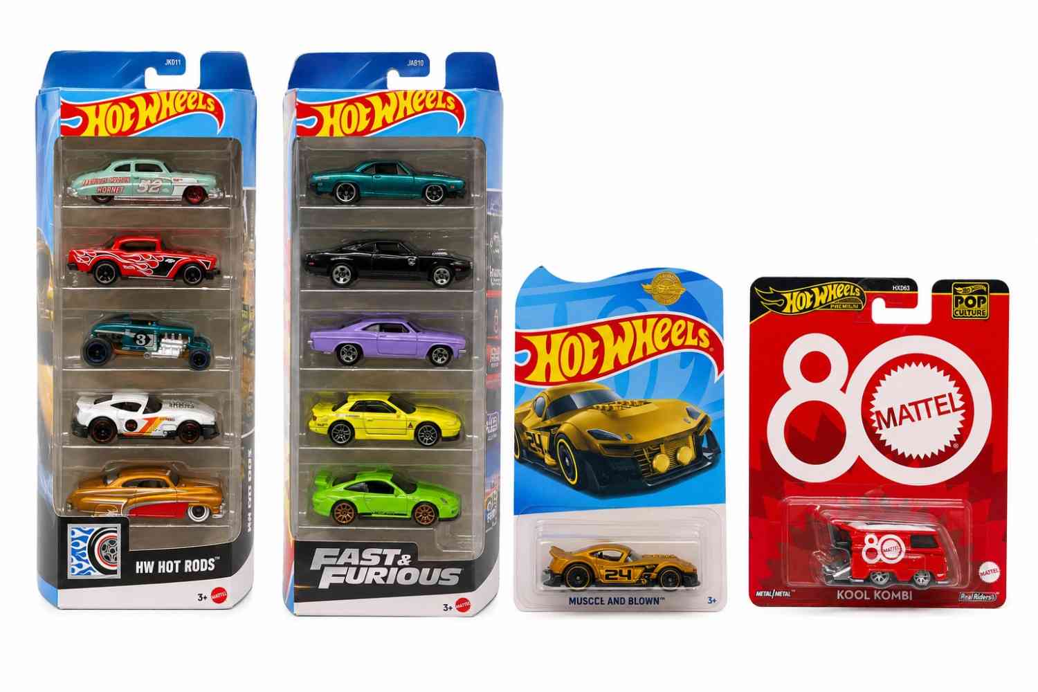 Hot Wheels 12 Car Bundle | HW Hot Rods Fast & Furious Kool Kombi