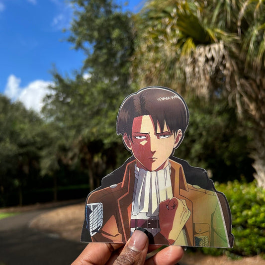 Attack on Titan Levi Ackerman 3D Lenticular Motion Sticker – Anime Decal