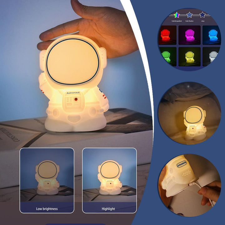 Astronaut Silicone Touch Colour Changing LED Lamp | USB Rechargeable | Batteries Not Required | 7 Colorful Mode |