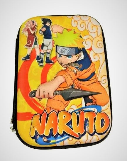 Naruto 3D Embossed Pencil Case, Large Capacity Stationery Case Size 22x15 cm