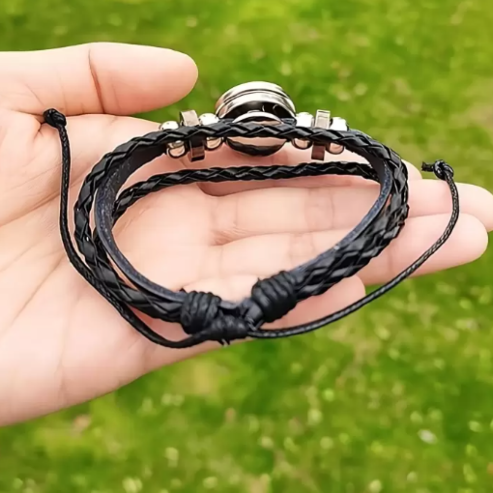 Naruto Bracelet Gifts for Men Faux Leather Layer Bangle Bracelet