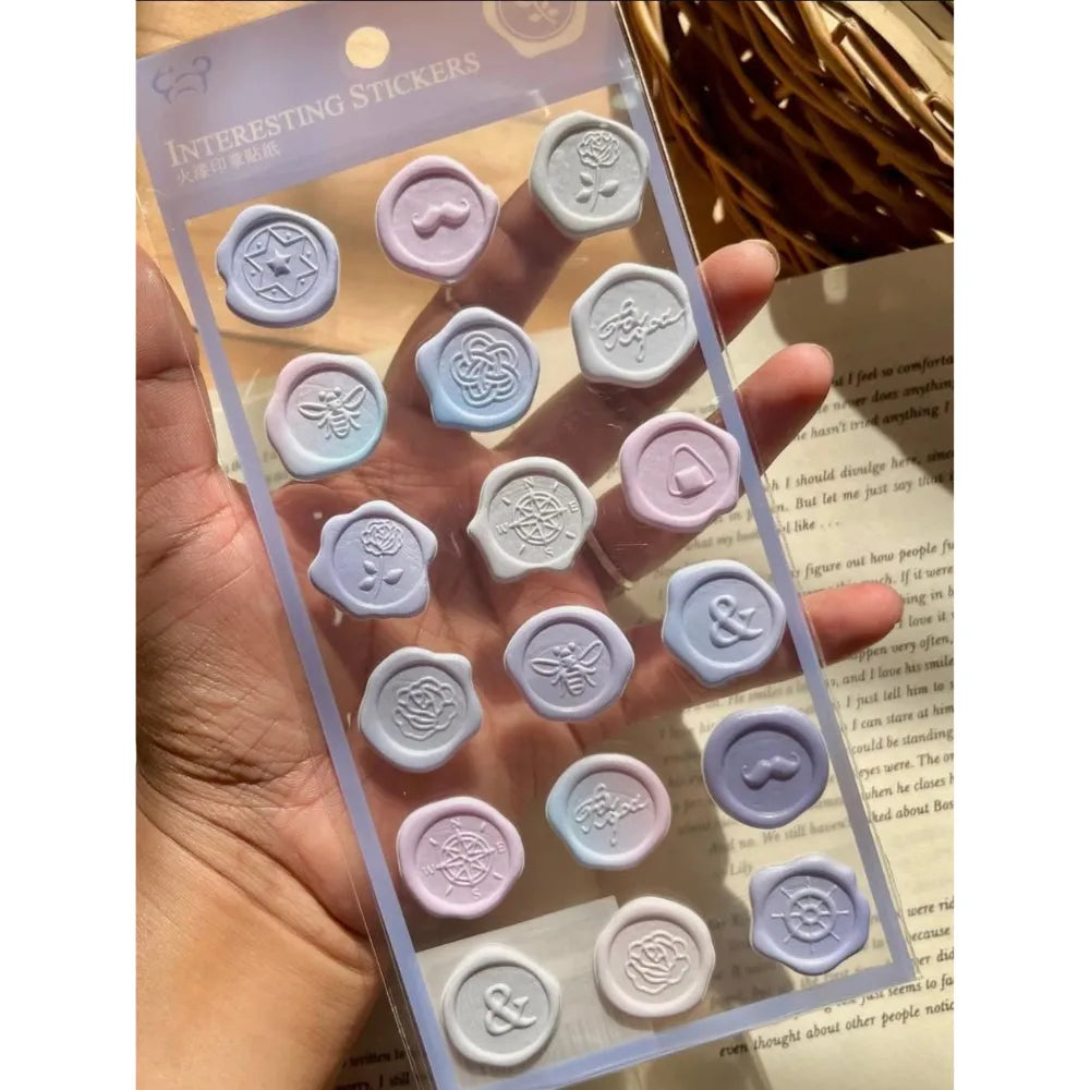 Pastel Wax Seal Stickers | Set of 3 – Random Designs