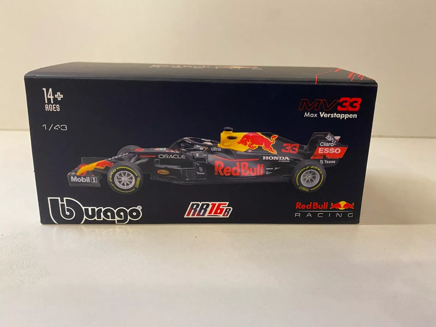 Bburago 1:43 Red Bull Racing RB16B – Max Verstappen Diecast Model Car