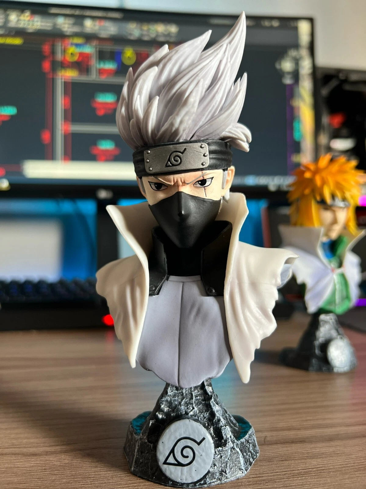Naruto Kakashi Hatake Head Anime Bust Figure – 15cm PVC Collectible Statue for Ninja Fans & Collectors