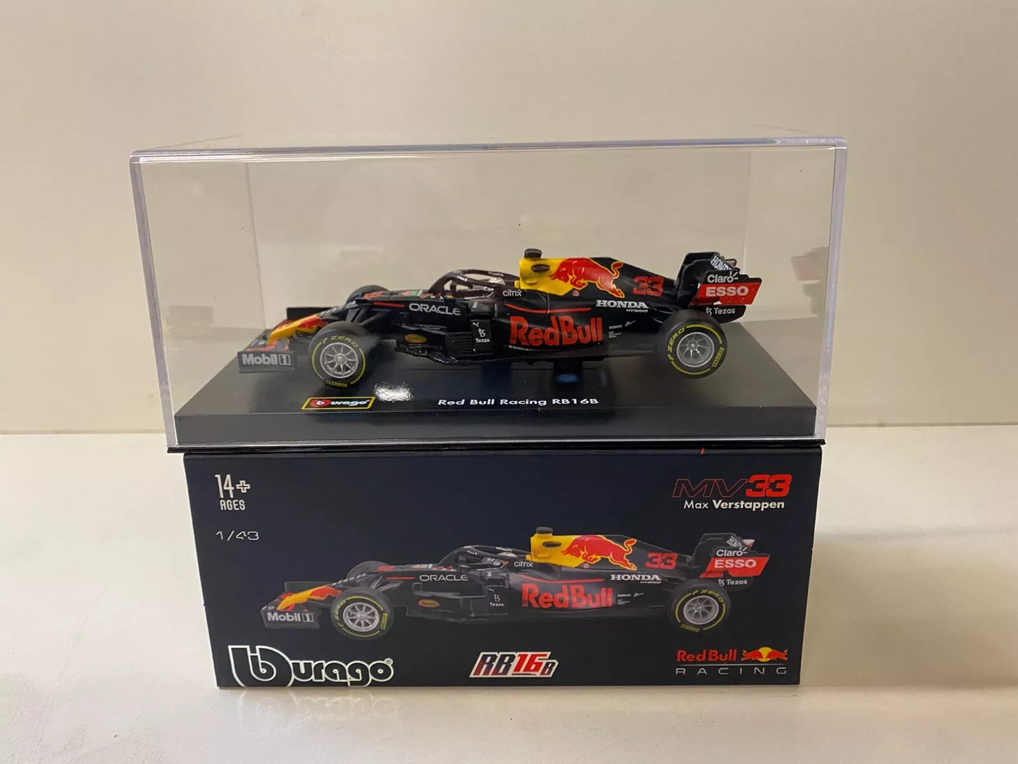 Bburago 1:43 Red Bull Racing RB16B – Max Verstappen Diecast Model Car