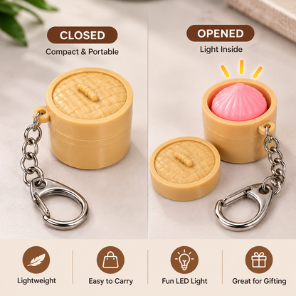 Mini LED Light-Up Keychain – Multi-Color Blinking Press-Activated Bag Charm