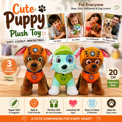 Cute Puppy Plush Toy 20cm | Soft Stuffed Dog Teddy for Boys, Girls & Dog Lovers | Perfect Gift for Kids & Girlfriend (Random 1 Piece)