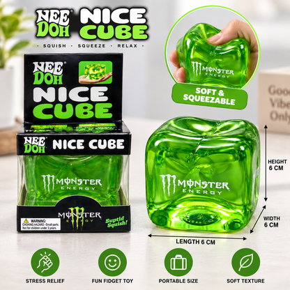 Monster Nice Cube Squishy Toy 6 x 6 x 6 CM – Soft Squeeze Cube for Desk, Kids & Teens 1 Pc