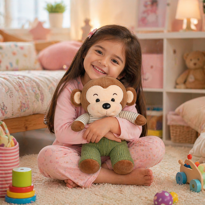 Milo the Cuddle Monkey Plush Toy – Soft Stuffed Animal for Kids, Baby & Gift (25cm Cute Teddy Doll)