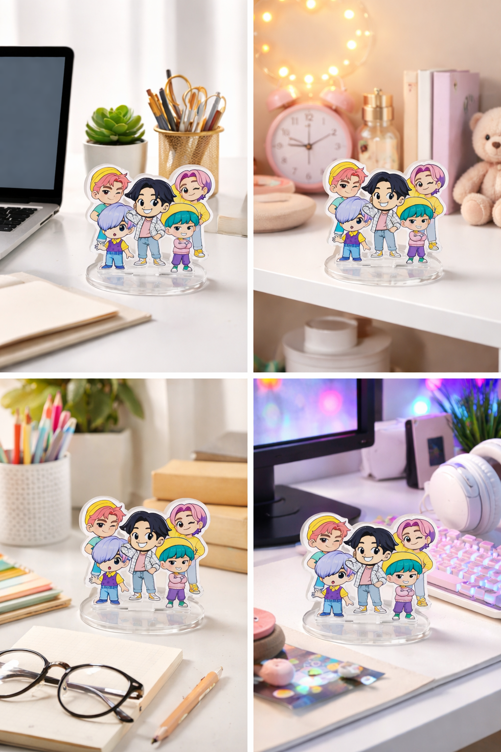 Saja Boys Demon Hunter Acrylic Standee – Cute Cartoon Anime Desk Decor | Premium Acrylic Figure | Gift for Kids, Friends & Collectors | 15cm