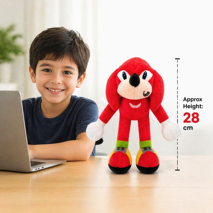 Ugandan Knuckles Plush Toy 32cm | Soft Stuffed Cartoon Character Toy for Kids | Boenjoy Gifts Cute Red Hug Toy for Boys & Girls