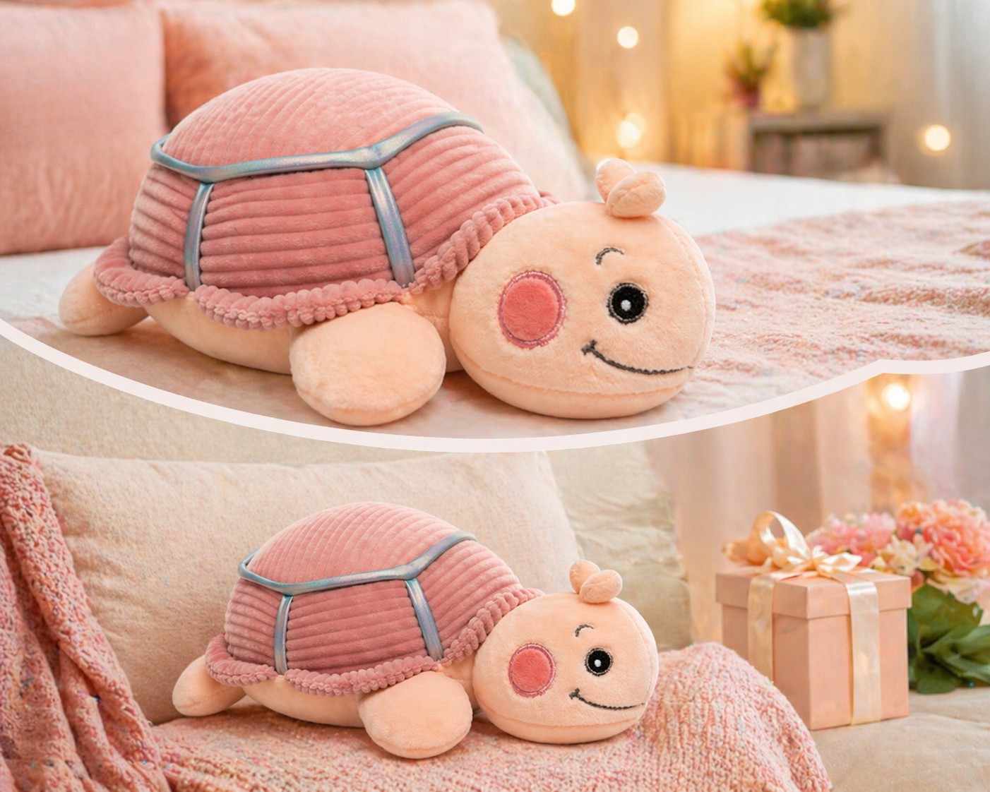 Tina the Turtle Plush Toy – Cute Pink Soft Stuffed Animal for Kids, 28 cm Cuddly Soft Toy Gift for Babies Girls Boys