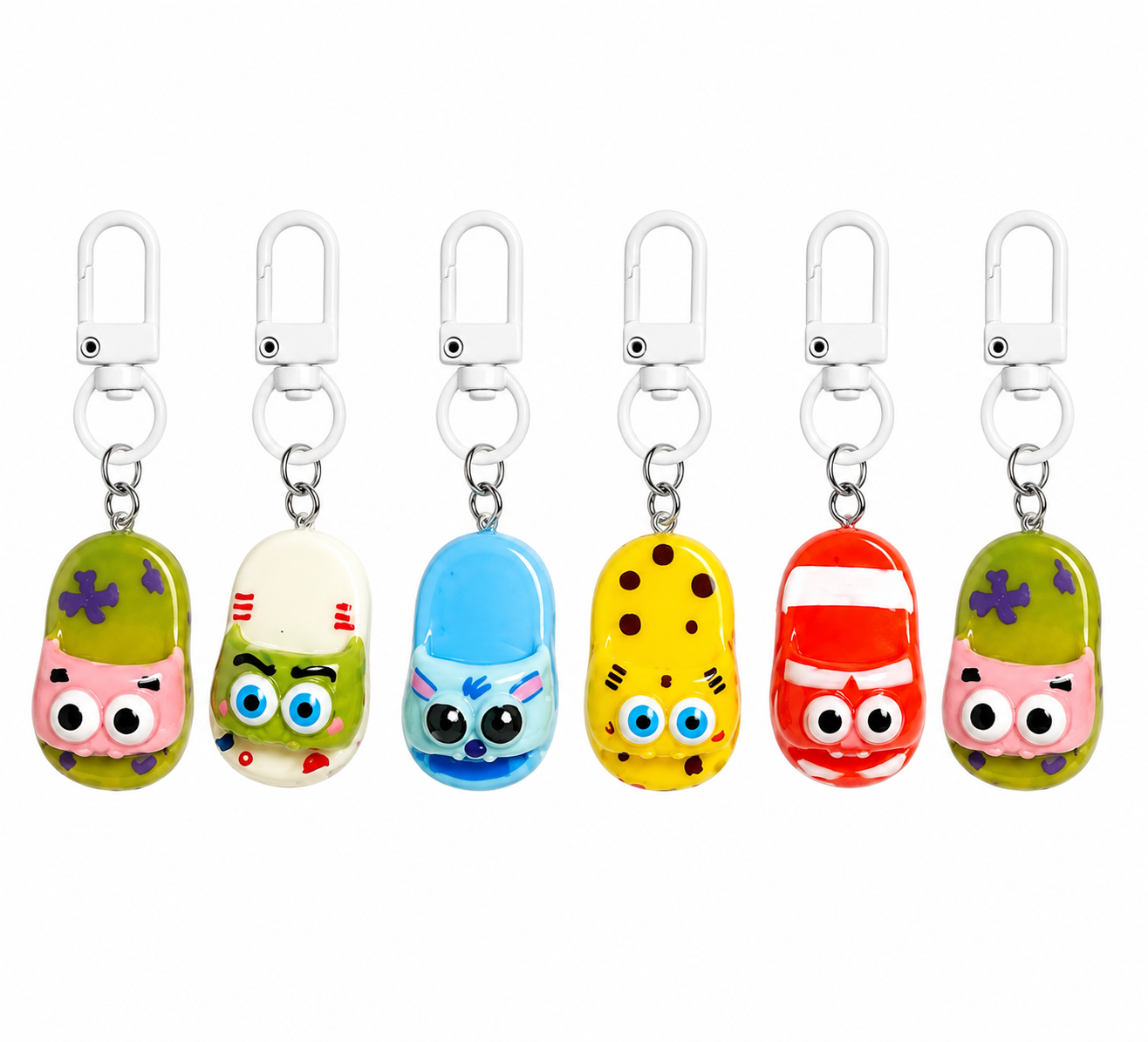 Cute Cartoon Phone Charm Set of 6 – Mini Shoe Phone Charms with Phone Hook | Kawaii Mobile Phone Charm Accessories for Phone Cases, Bags & Keys