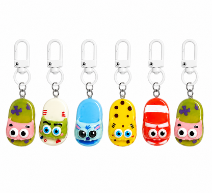 Cute Cartoon Phone Charm Set of 6 – Mini Shoe Phone Charms with Phone Hook | Kawaii Mobile Phone Charm Accessories for Phone Cases, Bags & Keys