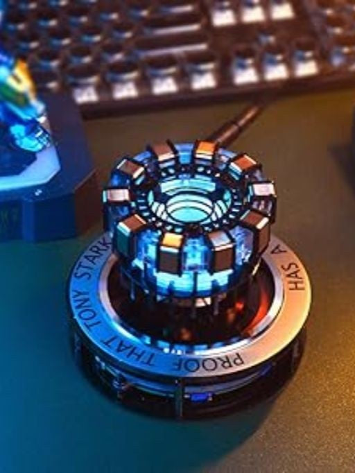 Iron Man Arc Reactor MK1 – Proof That Tony Stark Has A Heart LED Display with Acrylic Case | Vibration Sensor Collectible Replica