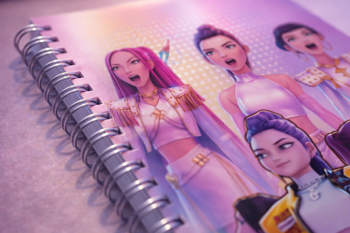 K Pop Demon Hunters Spiral Notebook B5 (25.5 x 17.5 cm) – Cute Aesthetic Demon Hunters Diary for Girls & Students