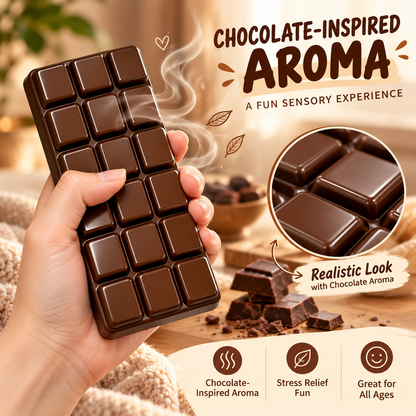 Chocolate Bar Squishy Toy – Soft & Squeezable Sensory Fidget Toy