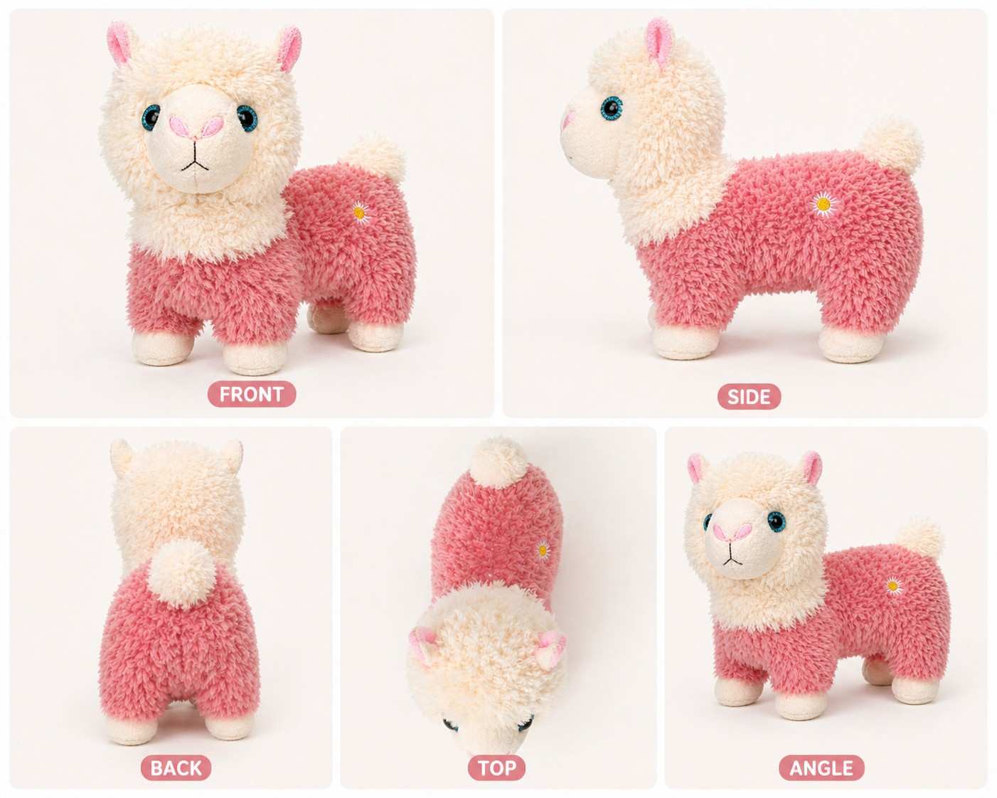 Luna the Cozy Alpaca Plush Toy (32cm) – Ultra Soft Cute Pink Llama Stuffed Animal for Kids, Gifts & Room Decor