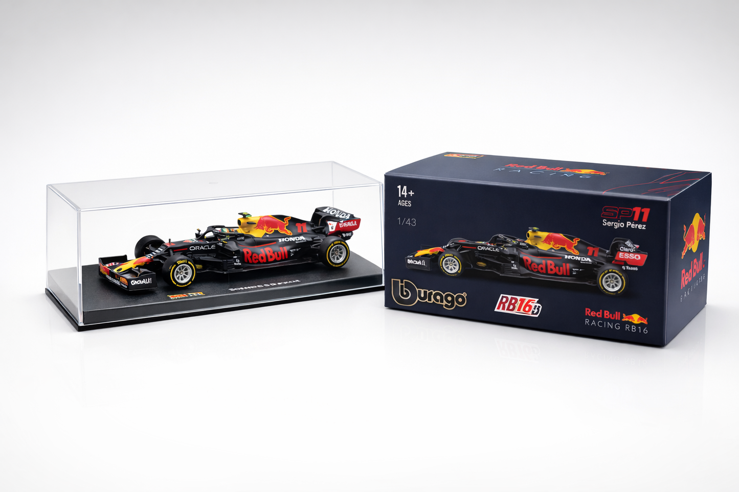 Red Bull Racing RB16B Formula 1 Diecast Model Car (1:43 Scale) – Bburago F1 Collectible Toy with Display Case