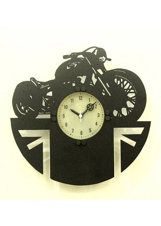 Handcrafted LED Bike Wall Clock – Vintage Style with Glowing Charm
