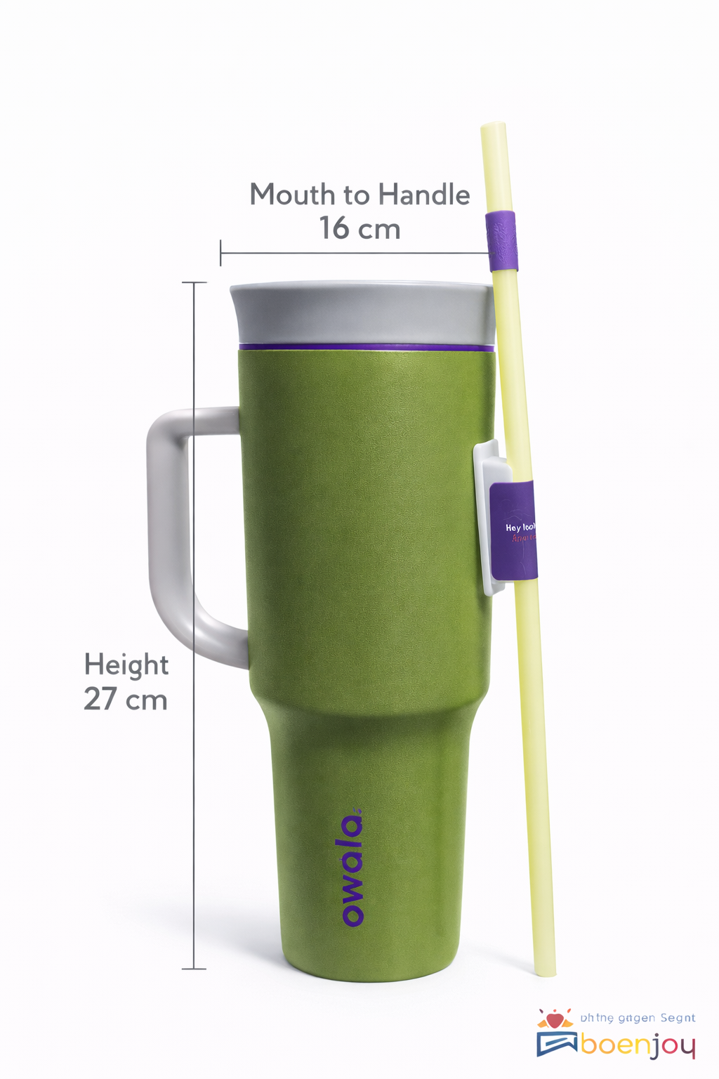 Insulated Tumbler Mug with Handle & Straw | Leakproof BPA Free Travel Coffee Cup | Hot & Cold Drink Tumbler 1185ML