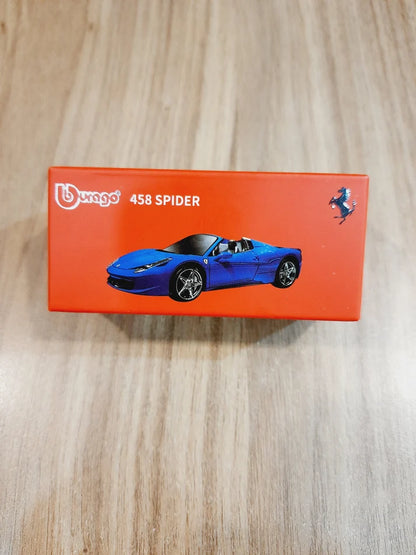 Bburago 458 Spider Blue Die-Cast Metal Model Sports Car – Collectible Toy Car | COD Not Available