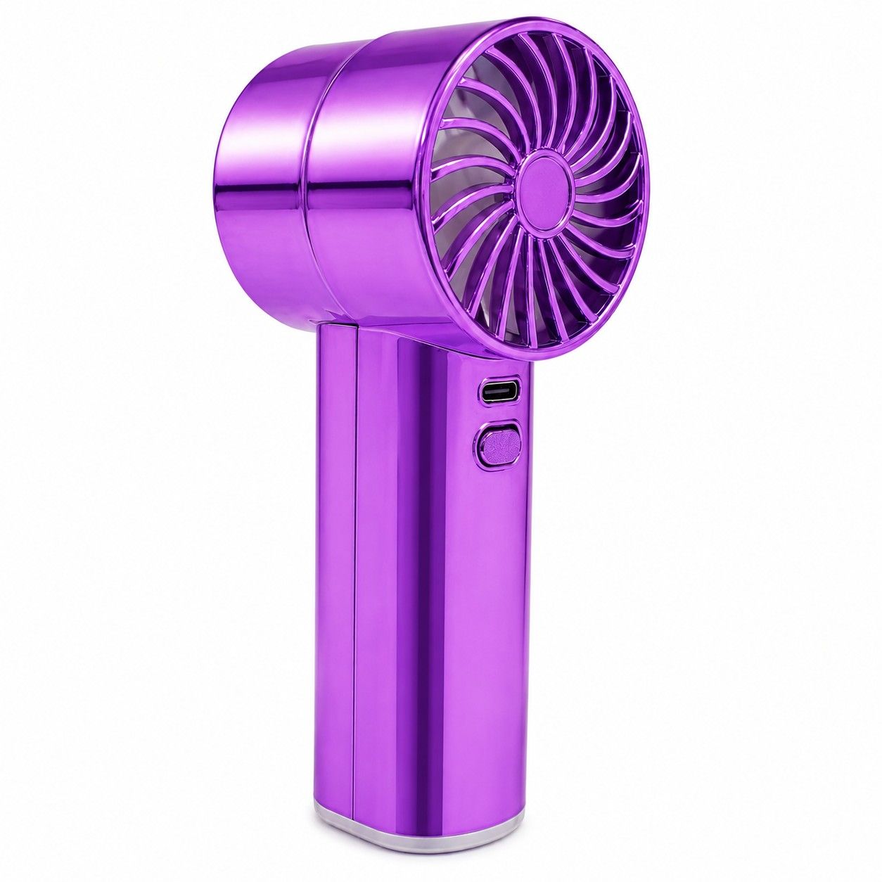 Portable Rechargeable Spray Fan with Mist – USB Mini Handheld Cooling Fan, Metallic Purple (RANDOM 1 PCS)