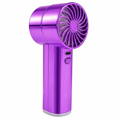 Portable Rechargeable Spray Fan with Mist – USB Mini Handheld Cooling Fan, Metallic Purple (RANDOM 1 PCS)