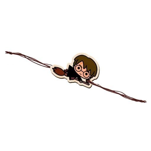Harry potter on Broom | Premium Wooden Rakhi | Handmade Paper Packing | Soft Nylon Thread | Size - 4 x 3 cm