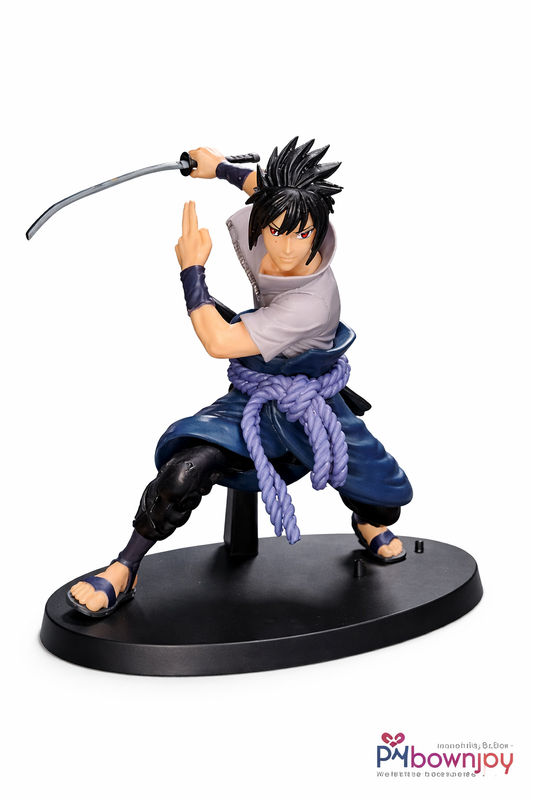 Naruto-Sasuke Uchiha Action Figure 18cm – Naruto Anime Collectible Statue with Sword & Base |