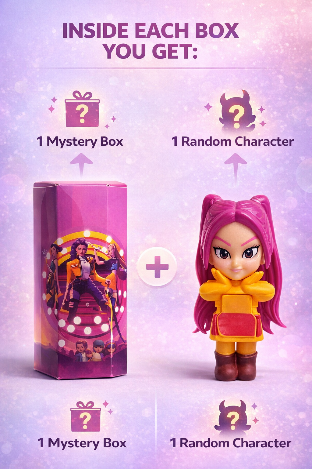 KPOP Demon Hunters Mystery Blind Box Toy | Random Surprise Anime Figure for Kids & Collectors | Cute Mini Collectible Dolls | Gift Item | 1 Pc