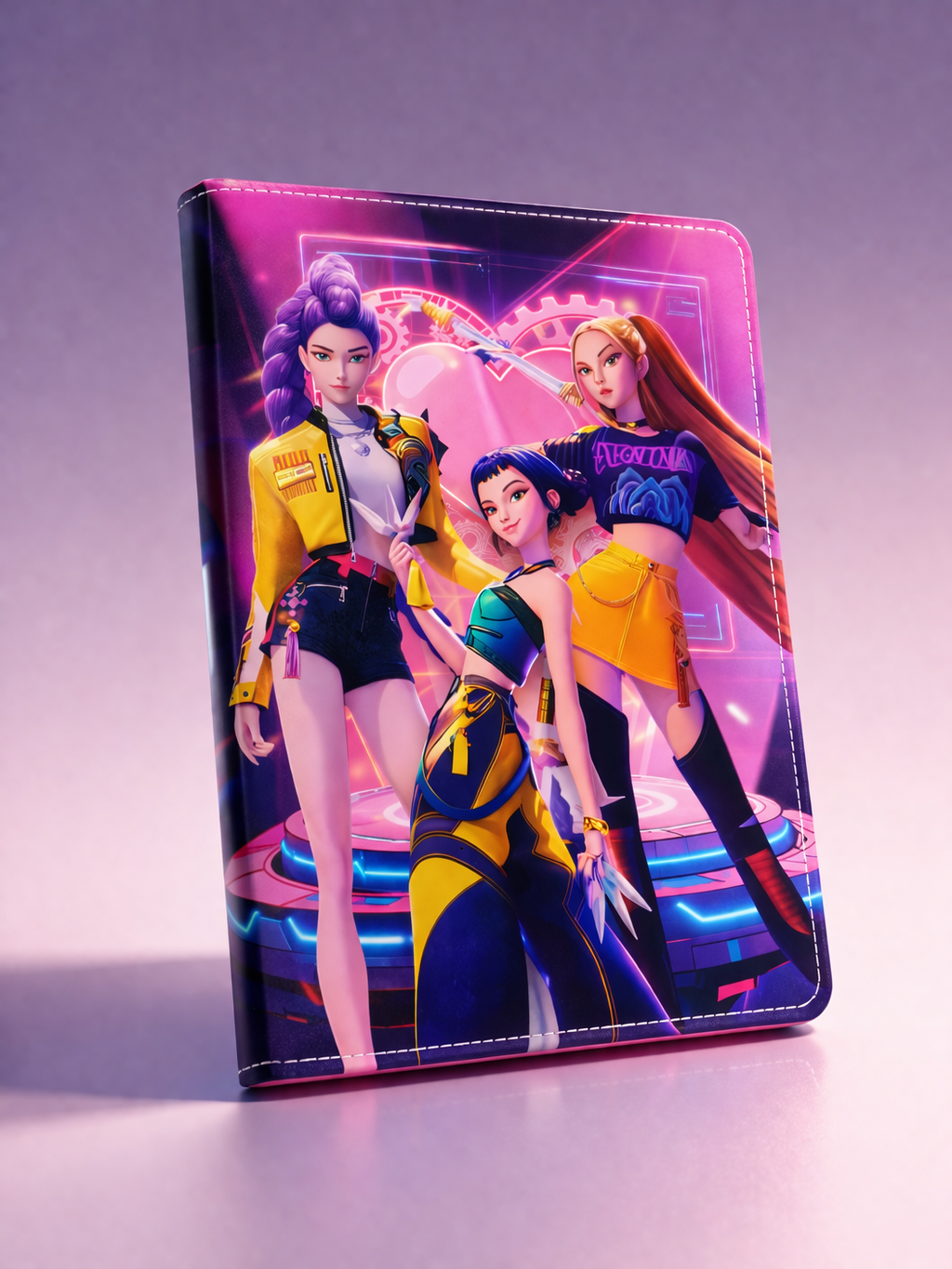 K Pop Demon Hunters Spiral Notebook A5 Size | Hard Cover Single Line Ruled Journal | Writing Diary for Students | School Office College Use | Birthday Gift (Pink)