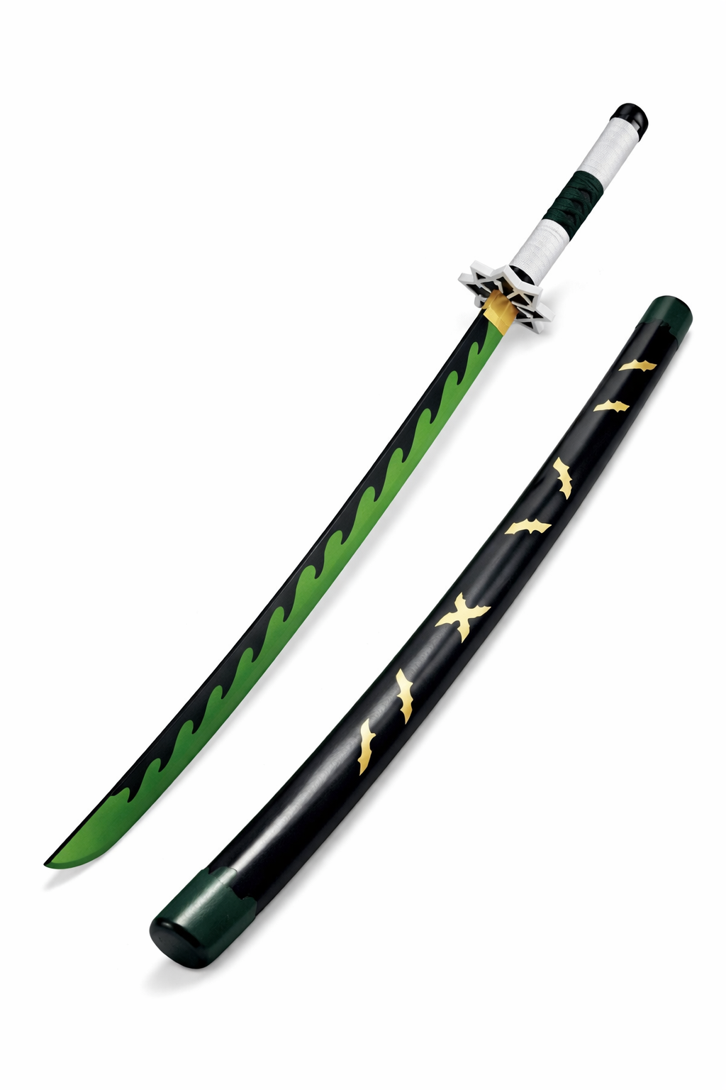 Tanjiro Green Anime Katana Sword Toy for Kids – Samurai Sword with Scabbard | Tanjiro Green Blade Ninja Cosplay Sword for Halloween Costume, Role Play & Anime Fans (104 cm)