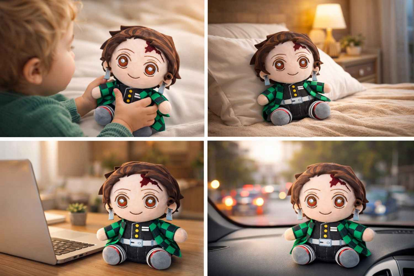 Tanjiro Kamado Inspired Plush Toy 20 CM – Demon Slayer Anime Soft Stuffed Doll | Cute Gift for Kids, Boys, Girls & Anime Fans