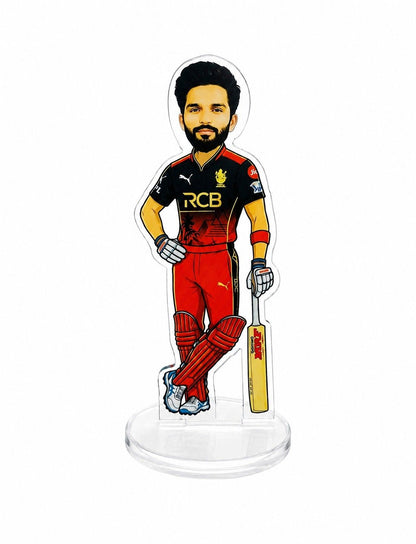 Rajat Patidar Acrylic Standee for RCB Fans | Royal Challengers Bengaluru Cricket Player Collectible | 15cm Premium Acrylic Figure | Desk Decor, Car Dashboard Accessory, Gift for Cricket Lovers