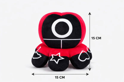 Squid Game Plush Toy 15 CM – One Side Pink & One Side Red | Soft Stuffed Octopus Doll | Premium Quality Fabric | Cute Toy for Kids, Boys, Girls & Fans