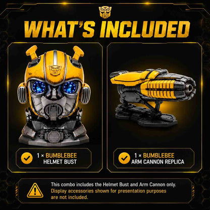 Bumblebee Helmet Bust & Arm Cannon Replica Combo – Premium Collector Display Set ( C0D NOT AVAILABLE)