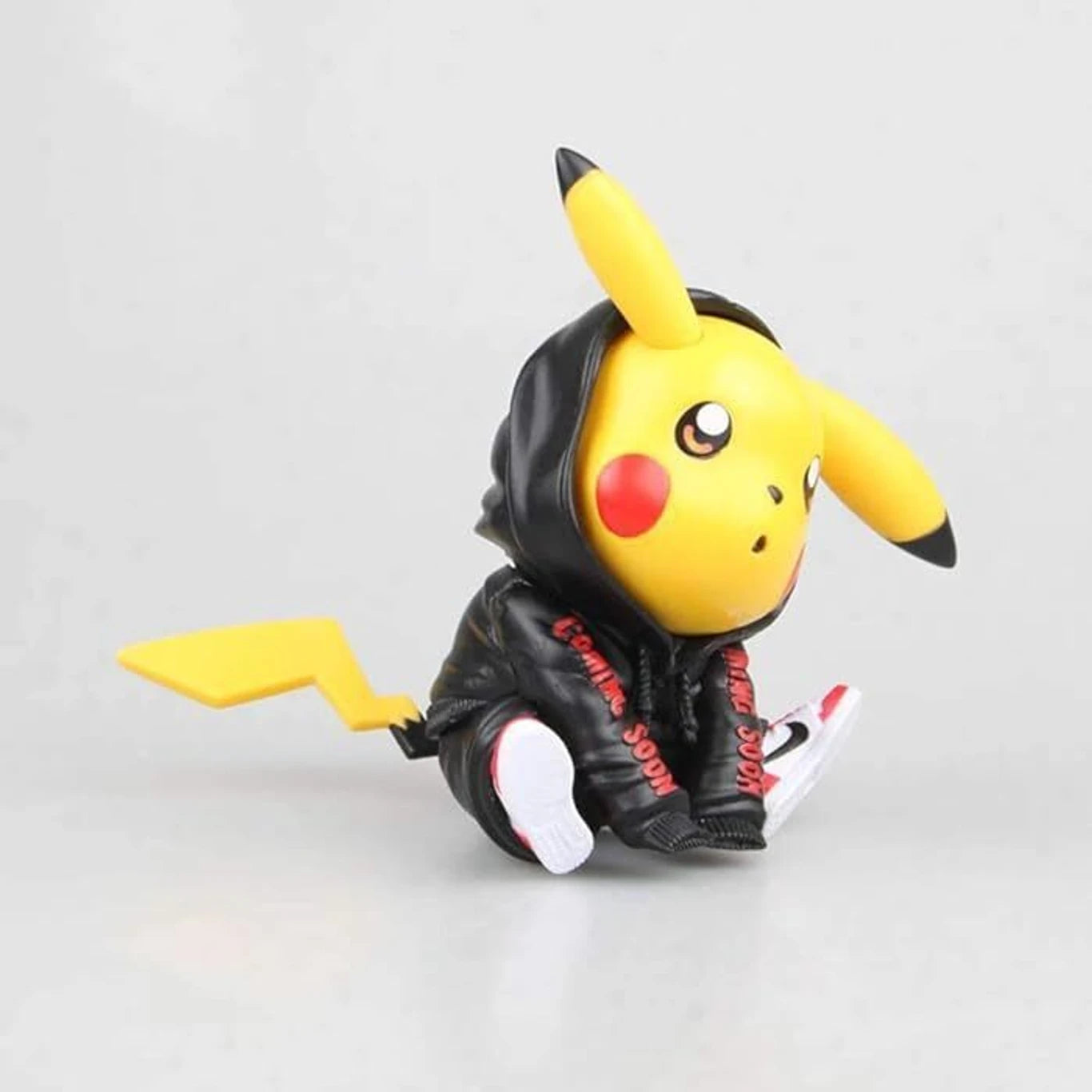 Pikachu Figurine with Hoodie – Cute Cartoon Pikachu Mini Collectible Toy for Desk, Car Dashboard & Room Decoration