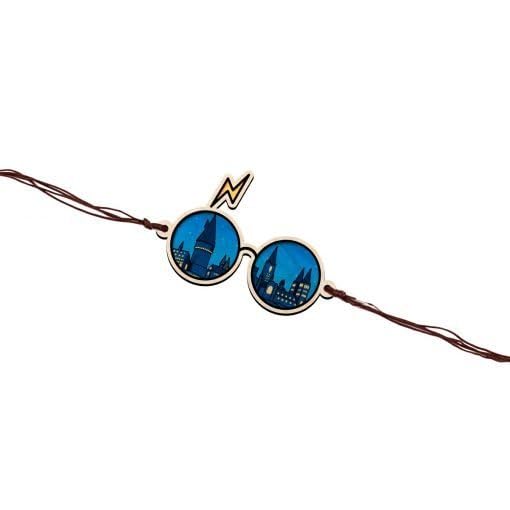 Harry Potter Glasses | Premium Wooden Rakhi | Handmade Paper Packing | Soft Nylon Thread | Size - 4 x 3 cm