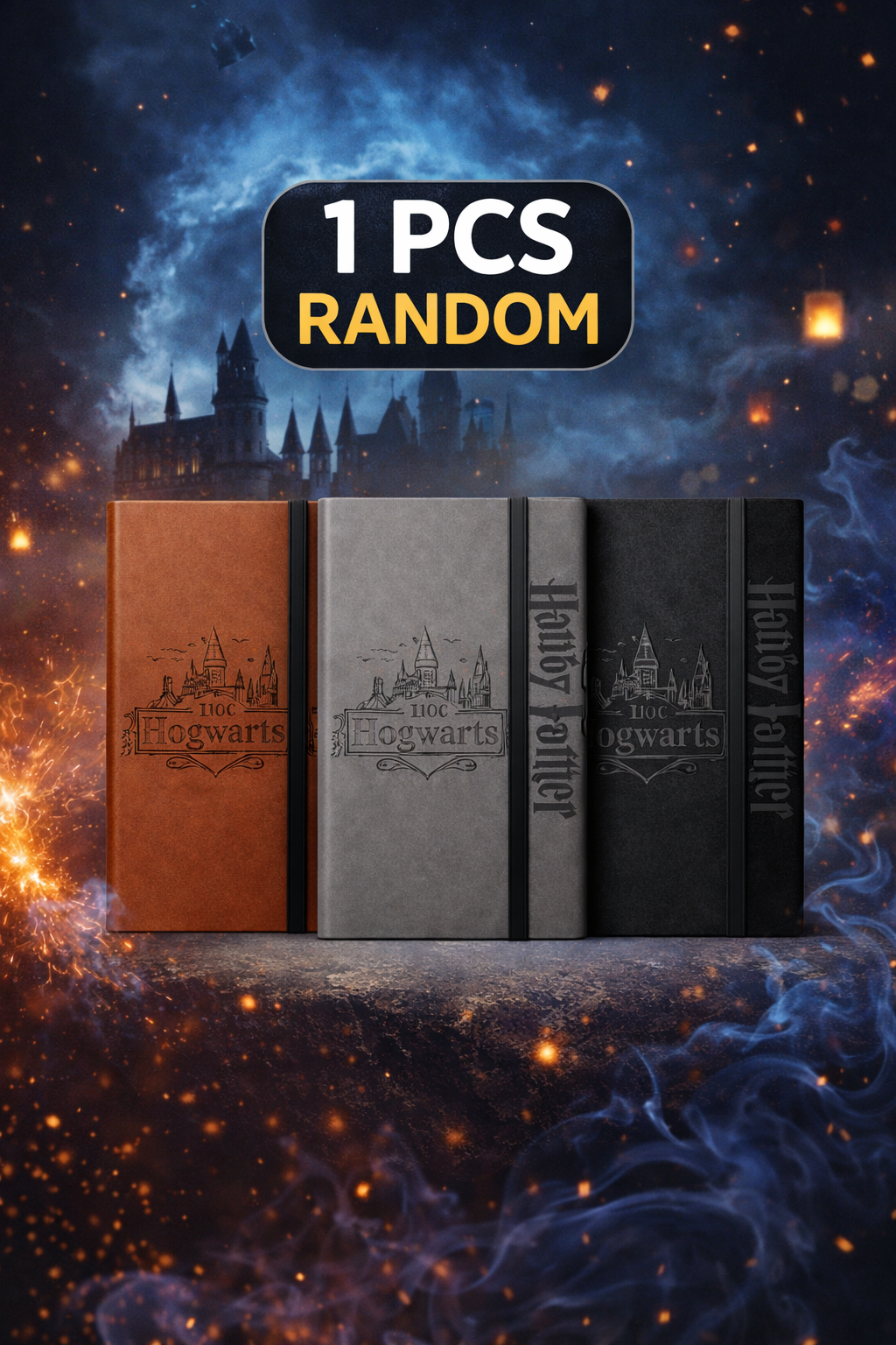Harry Potter Diary Notebook – Premium Journal | Magnetic & Elastic Closure | Compact 11x7 cm | Smooth Writing Pages | Gift for Kids & Fans |Random 1 pcs