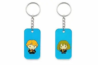 Harry Potter & Dobby Cartoon Keychain Set | Cute Anime Character Key Ring | Lightweight Acrylic Key Holder for Bags, Car Keys & Gifts (Set of 2)