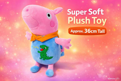 Peppa Pig Plush Toy for Kids (36 cm) – Cute Cartoon Pig Stuffed Soft Toy with Dinosaur Outfit, Ultra Soft Hugging Toy for Babies & Toddlers, Birthday Gift for Boys & Girls