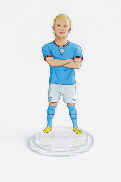 Football Player Acrylic Standee 15cm – Christopher Holroyd Cartoon Figure | Premium Transparent Desk Decor | Sports Fan Gift | Office & Room Decoration | Birthday Gift for Boys & Football Lovers