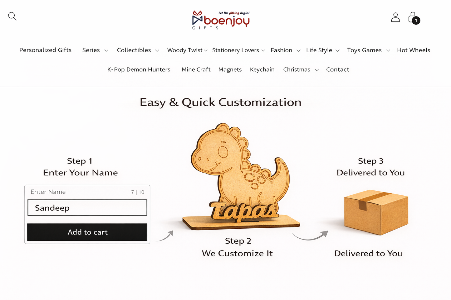 MDF Wooden Name Standy | Custom MDF Name Standy | Desk Decor | Unique Gift | Home & Office Decoration