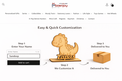 MDF Wooden Name Standy | Custom MDF Name Standy | Desk Decor | Unique Gift | Home & Office Decoration