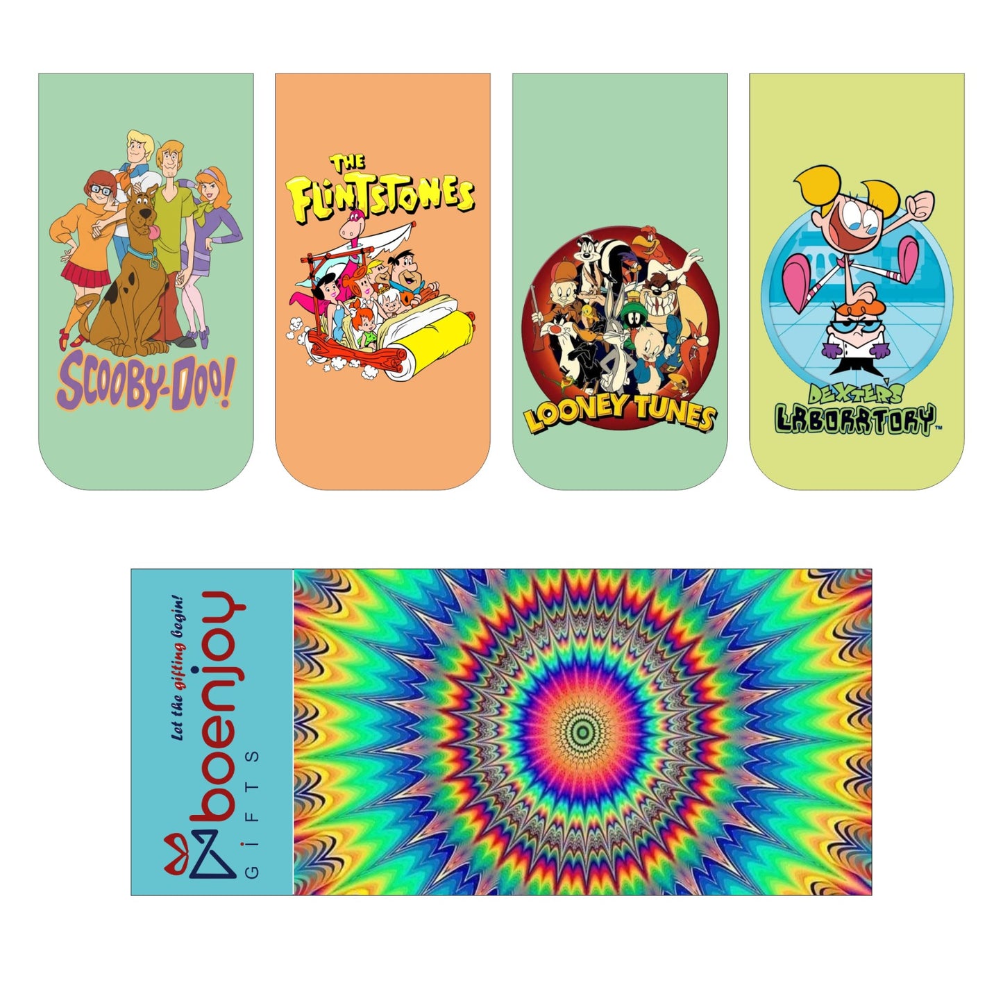 Cartoon Network Bookmark Set of 10-8 Magnetic Bookmarks + 2 Paper Bookmarks for Book Lovers, (11 x 2.9 cm)